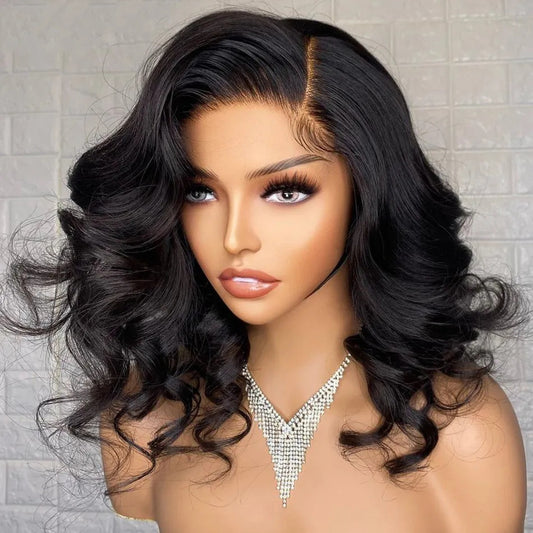 13x4 HD Lace Front Wig | Body Wave Bob | 180% Density | 100% Brazilian Human Hair